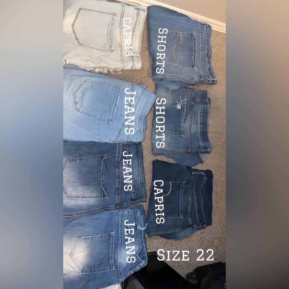 Jeans, shorts and capris size 24